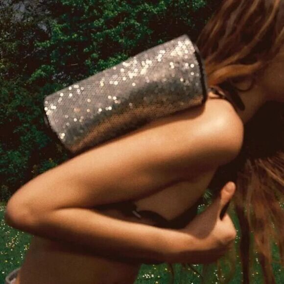 ZARA‎ SHIMMERY DUFFEL BAG - Picture 2 of 10